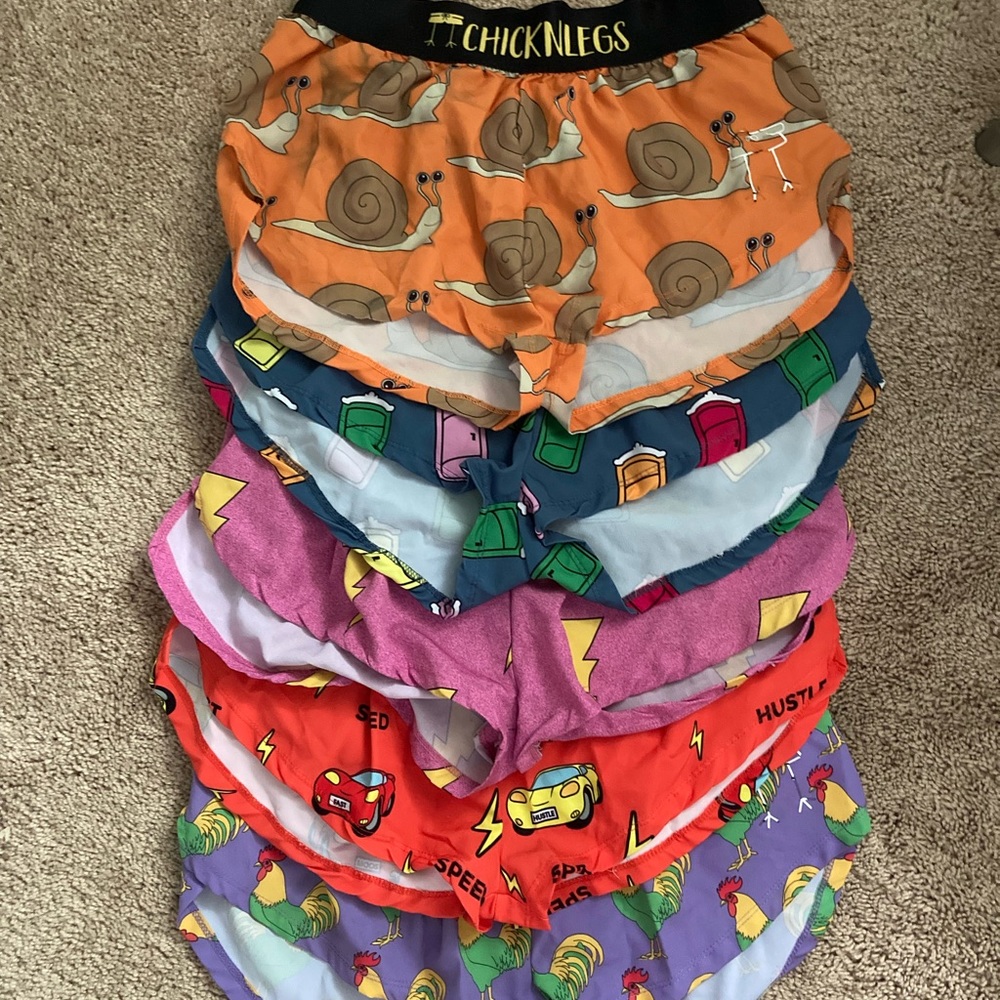 Chickn legs running shorts bundle